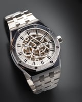 ساعة رجالية بسير ستيل بلون فضي