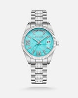 ساعة نسائية بسير ستيل بلون فضي