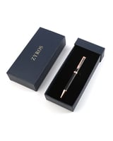 قلم رجالي فاخر بلون أسود ونحاسي.