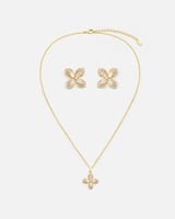 طقم أطفال بتصميم أنيق باللون الذهبي