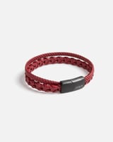 اسوارة رجالية بتصميم اسورتين بلون عودي