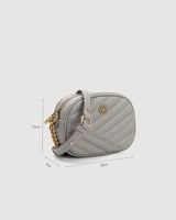 ‎ شنطة سحاب النسائية بلون رمادي