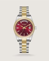 ساعة لمى النسائية بلون ذهبي وفضي