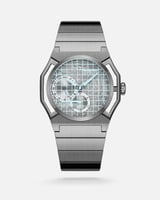 ساعة رجاليةبسير من الستيل بلون رمادي