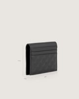 محفظة من الجلد المنقوش بلون أسود