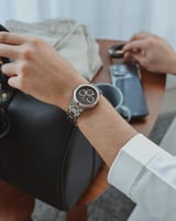 ساعة رجالية ستيل باللون الرمادي