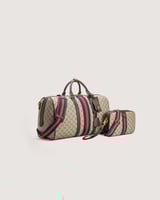 ‎ طقم شنطتين تناسب الجنسين من الجلد بلون بني