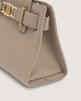 شنطة برق النسائية جلد بلون بيج