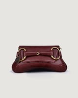 شنطة نرجس النسائية جلد بلون عودي.