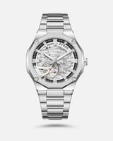 ساعة شِهاب الرجالية اتوماتيك بلون فضي