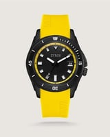 ساعة برهان الرجالية من الربل بلون أصفر