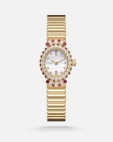 ساعة نسائية بتصميم مميز باللون الذهبي