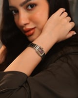 ساعة نسائية ستيل بلون ذهبي وفضي