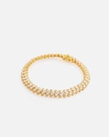 اسوارة نسائية مرصعة بأحجار الزركون باللون الذهبي