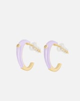 حلق نسائي بتصميم أنيق بلون ذهبي و أرجواني