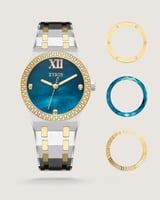 ساعة فاتن النسائية ستيل بلون ذهبي وفضي