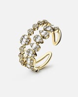 خاتم نسائي بتصميم أنيق بلون ذهبي