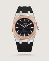 ساعة فخر الرجالية من الربل بلون أسود