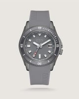 ساعة برهان الرجالية من الربل بلون رمادي