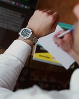 ساعة رجالية ستيل باللون الفضي