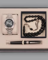 طقم هدية رجالي أنيق ساعة وسبحة وقلم