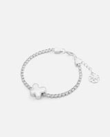 اسوارة نسائية بتصميم ناعم بلون فضي