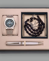 طقم هدية رجالي ساعة وسبحة وقلم