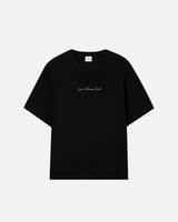 تي شيرت نسائي من القطن باللون الأسود