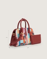 شنطة زهر النسائية جلد بلون عودي