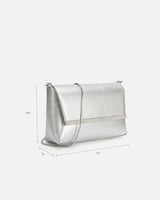 شنطة نسائية تعبر عن الثقة بمقاس متوسط بلون فضي