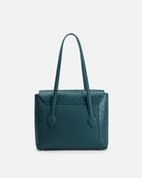 شنطة نسائية مميزة من الجلد بلون أزرق