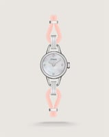 بوكس ساعة قصة النسائية بلون فضي