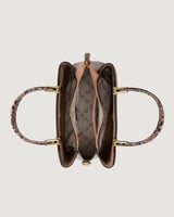 شنطة نسائية بتصميم كلاسيك بلون بني