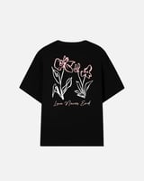 تي شيرت نسائي من القطن باللون الأسود