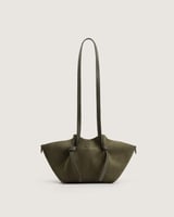 شنطة لفتة النسائية من المخمل بلون أخضر