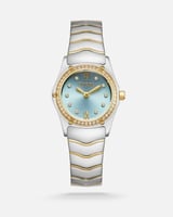 ساعة غيث النسائية باللون الذهبي والفضي