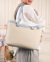 ‎ شنطة نسائية بمقاس كبير بلون بيج