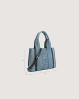 ‎ شنطة نسائية بحجم واسع بلون أزرق فاتح