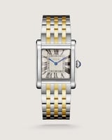 ساعة نجد الرجالية ستيل بلون فضي وذهبي