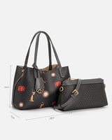 شنطة نسائية بتصميم كلاسيك بلون رمادي