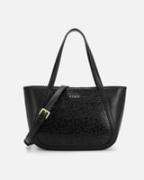 شنطة نسائية بتصميم كلاسيك بلون أسود.