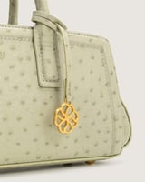 شنطة صفاء النسائية جلد بلون أخضر فاتح