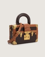 شنطة نسائية كلاسيك بلون أسود و بني