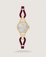 بوكس ساعة قصة النسائية بلون ذهبي