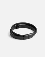 اسوارة رجالية جلد باللون الأسود