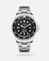 ساعة ديب اوشن الرجالية بلون فضي