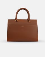 شنطة نسائية بحجم متوسط من الجلد بلون بني