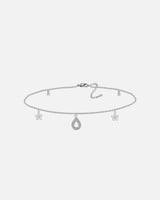 خلخال نسائي يومي باللون الفضي