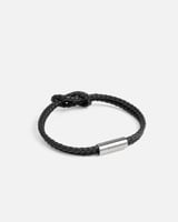 اسوارة رجالية بتصميم اسورتين معا باللون الأسود