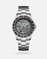 ساعة رجالية اتوماتيك بسير ستيل بلون فضي